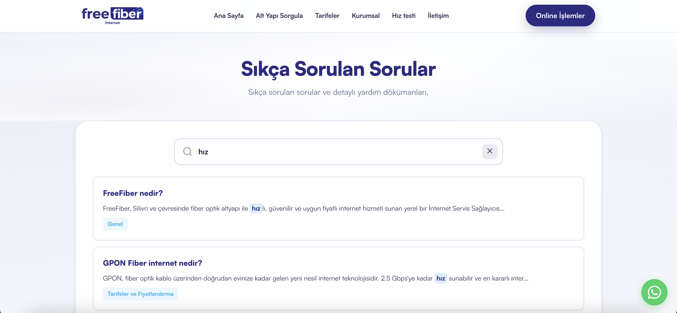 FreeFiber Web Sitesi gorsel 4